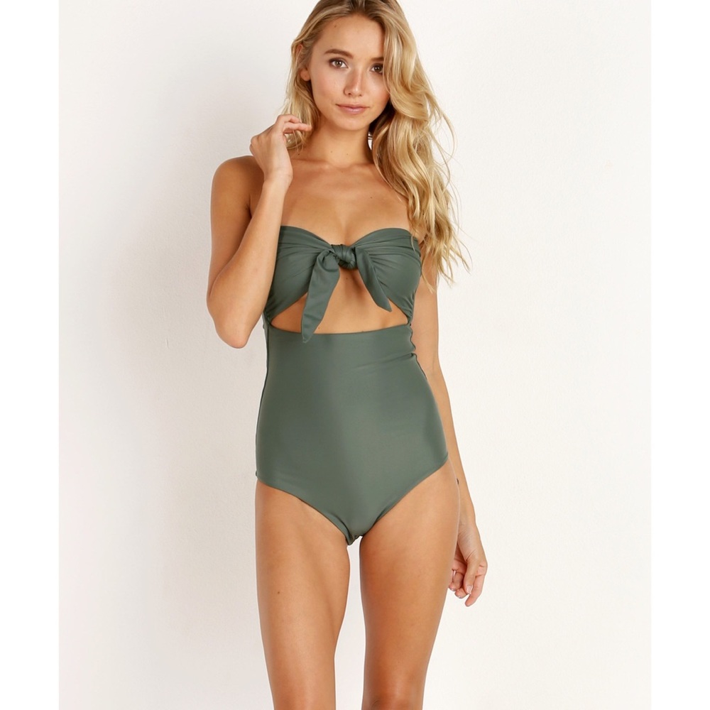 Mikoh. Lana One Piece Swimsuit. Army Green.